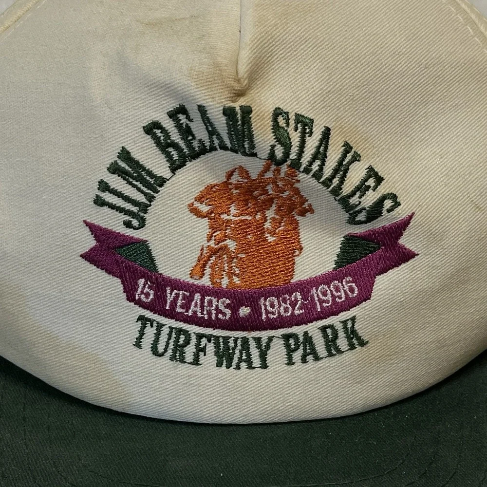 Vintage Jim Beam Stakes Hat Turfway Park Horse Racing Kentucky 1996 SnapBack Cap